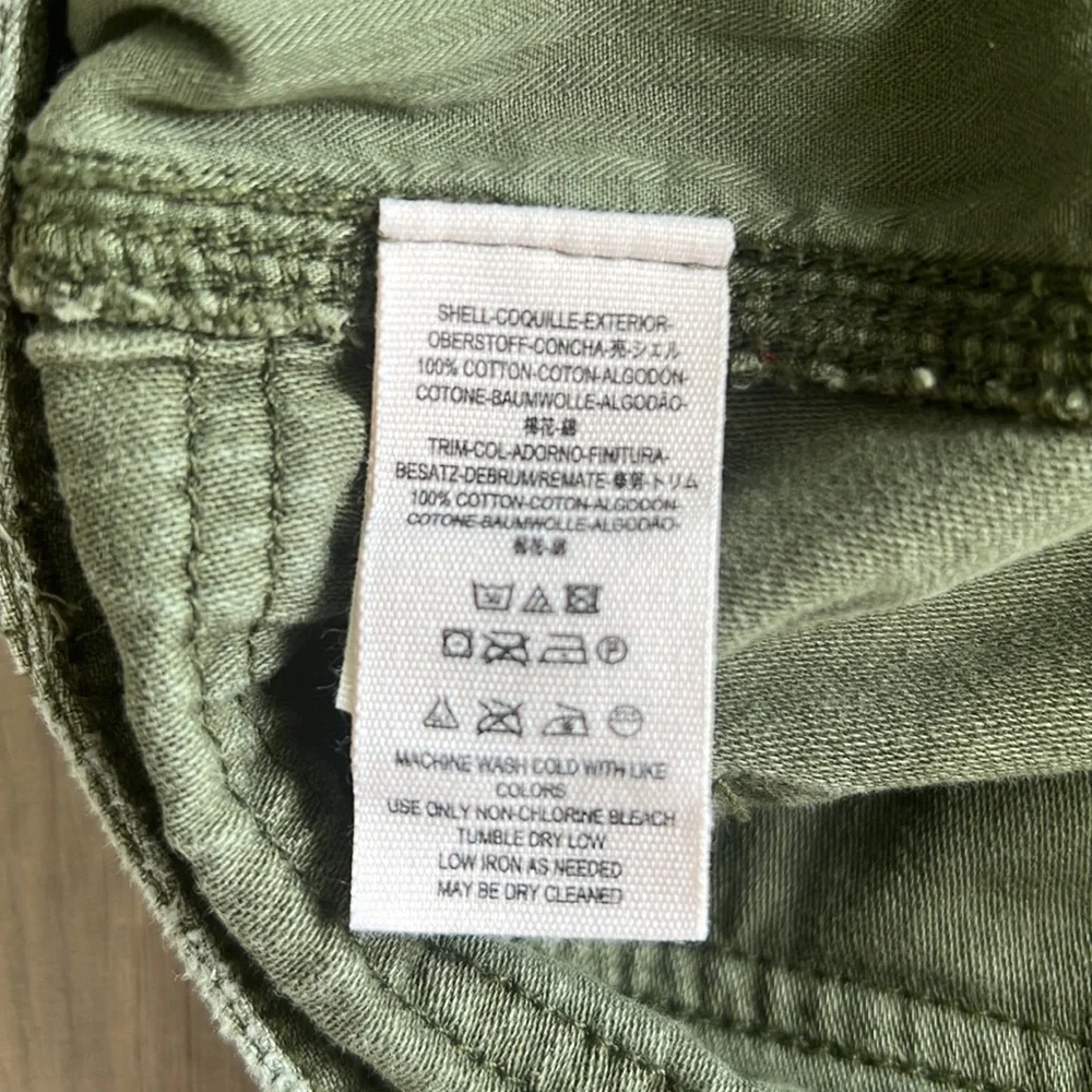FREE PEOPLE Moss Green Great Expectations Button Fly Crochet Mini Short …